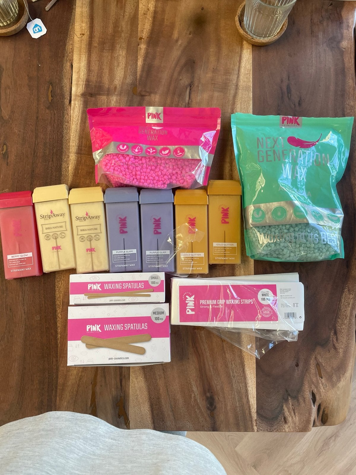 Pink Waxing Set: Wax, Spatels & Strips, Ophalen of Verzenden, Nieuw, Overige typen