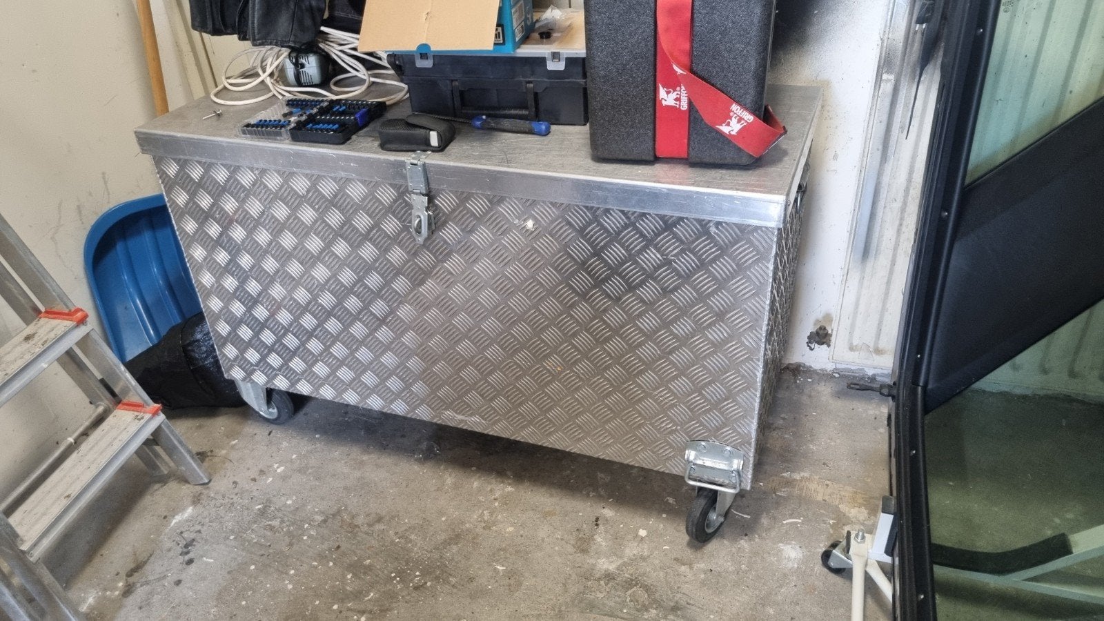 Aluminium Gereedschapswagen met Deksel - 120x50x60 cm, Ophalen, Zo goed als nieuw