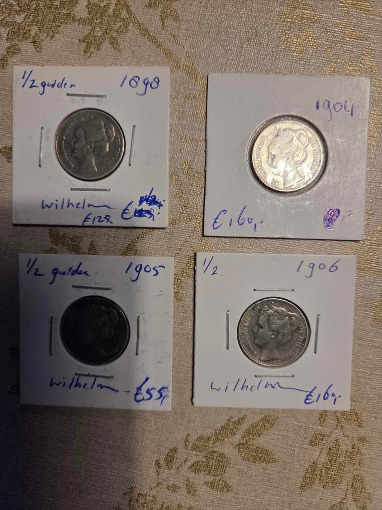 Halve Guldens Wilhelmina - Zeldzame Jaargangen, Postzegels en Munten, Munten | Nederland, ½ gulden, Zilver, Ophalen of Verzenden