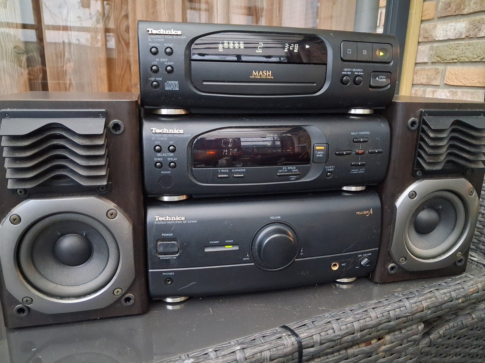 Technics Microset SL-CH505 met speakers, Overige merken, Gebruikt, Ophalen of Verzenden, Microset