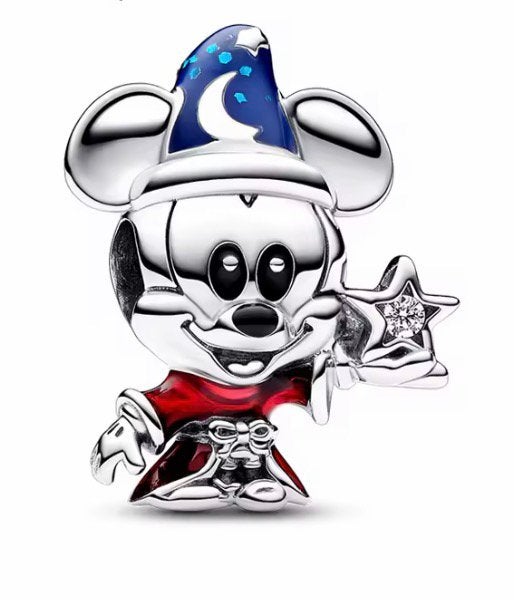 Pandora bedel disney mickey mouse, Ophalen of Verzenden, Zo goed als nieuw, Zilver, Pandora