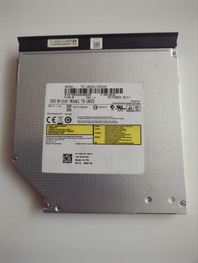 DVD Writer Model TS-U633 Intern, Intern, Gebruikt, Dvd, MacOS