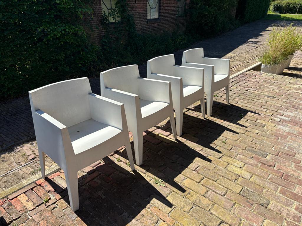 4x Philippe Starck Driade Toy tuinstoel wit, Ophalen, Kunststof, Gebruikt, Wit