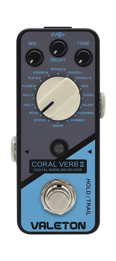 Valeton Coral Verb II mini effectpedaal met 16 reverb, ., Nieuw, Ophalen of Verzenden, Reverb