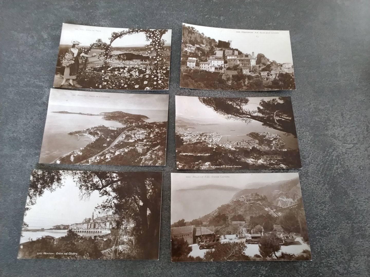 6 Fotokaarten Zuid Frankrijk o.a Nice,Menton,, Ophalen of Verzenden, 1920 tot 1940, Ongelopen, Frankrijk