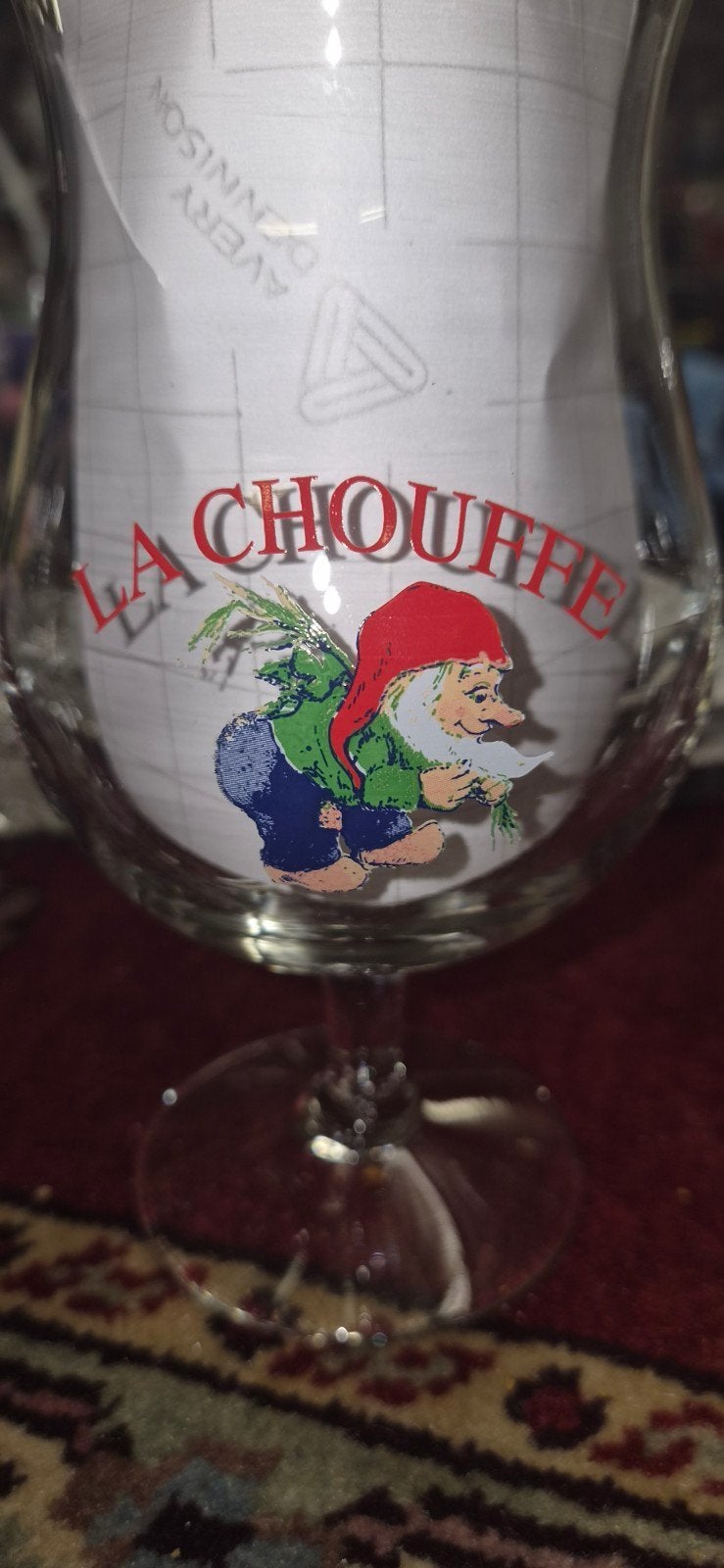 gezocht  3 liter glas  van la chouffe, Ophalen, Zo goed als nieuw, Glas of Glazen, Overige merken