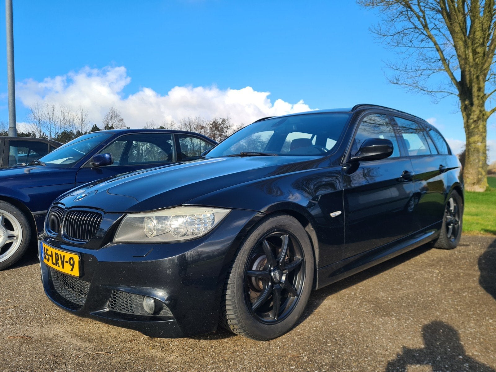 BMW E91 3-Serie 3.0 D 325 Touring AUT 2009 Zwart 325d m57d30, Auto's, Automaat, Achterwielaandrijving, 1800 kg, Zwart