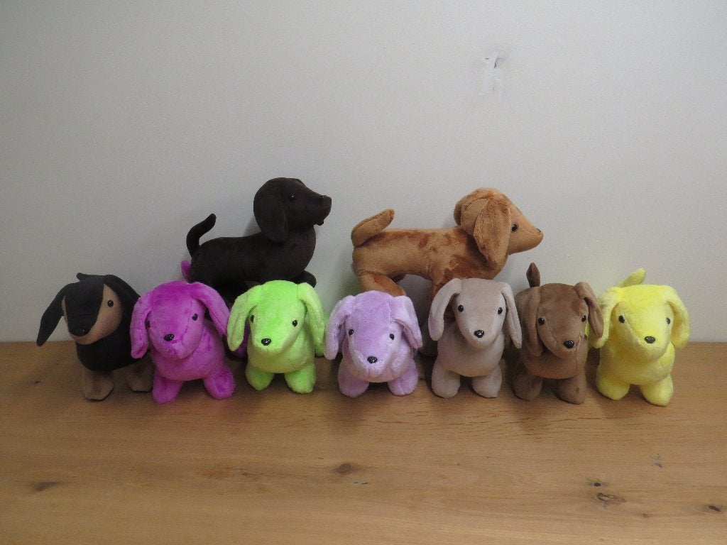 knuffel teckel, Ophalen of Verzenden, Nieuw, Hond, Handgemaakt