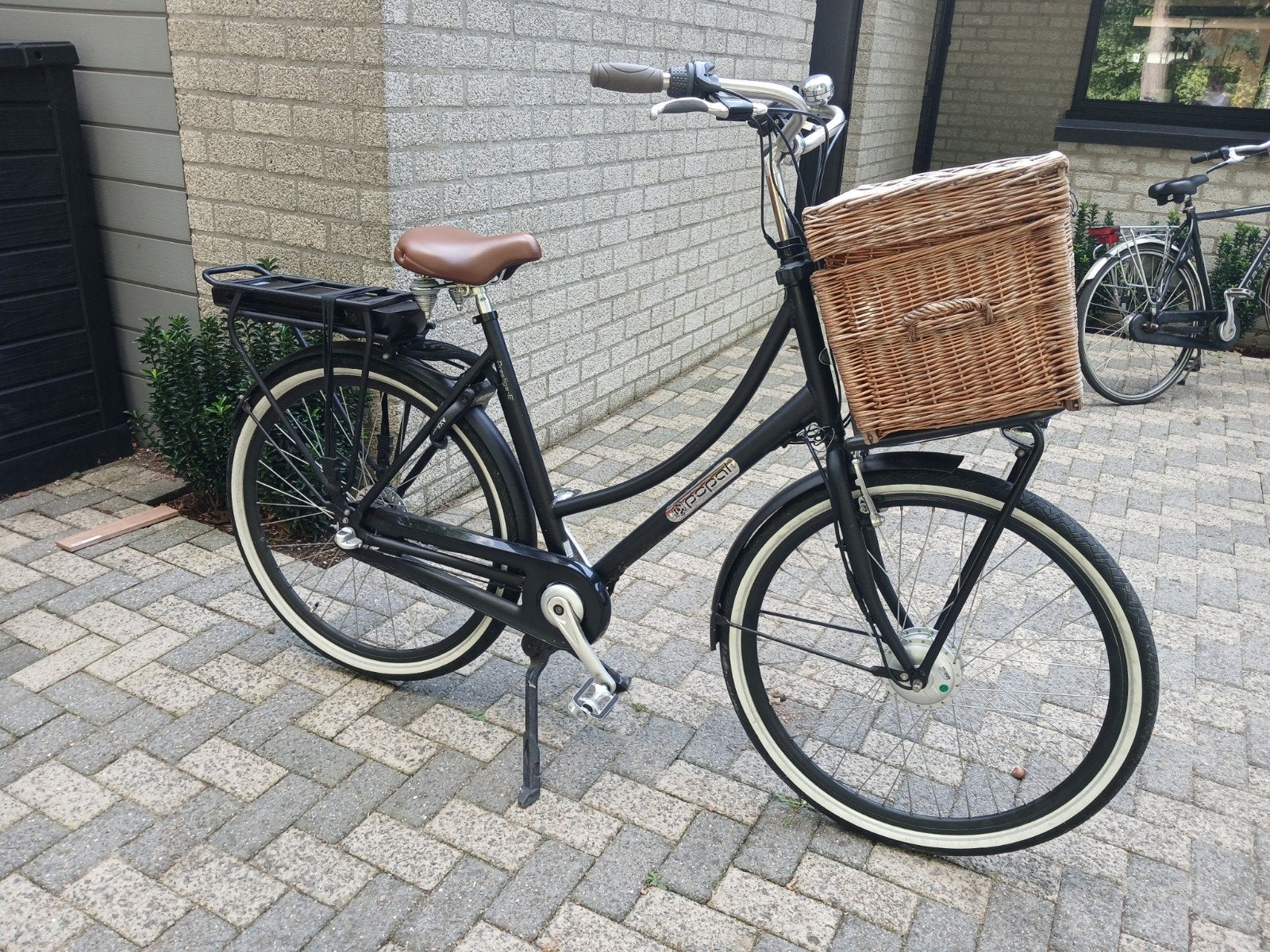 Cortina E-U4 Transport Damesfiets - Zwart, 2569 km, Gebruikt, Velgrem, Versnellingen, 50 tot 53 cm