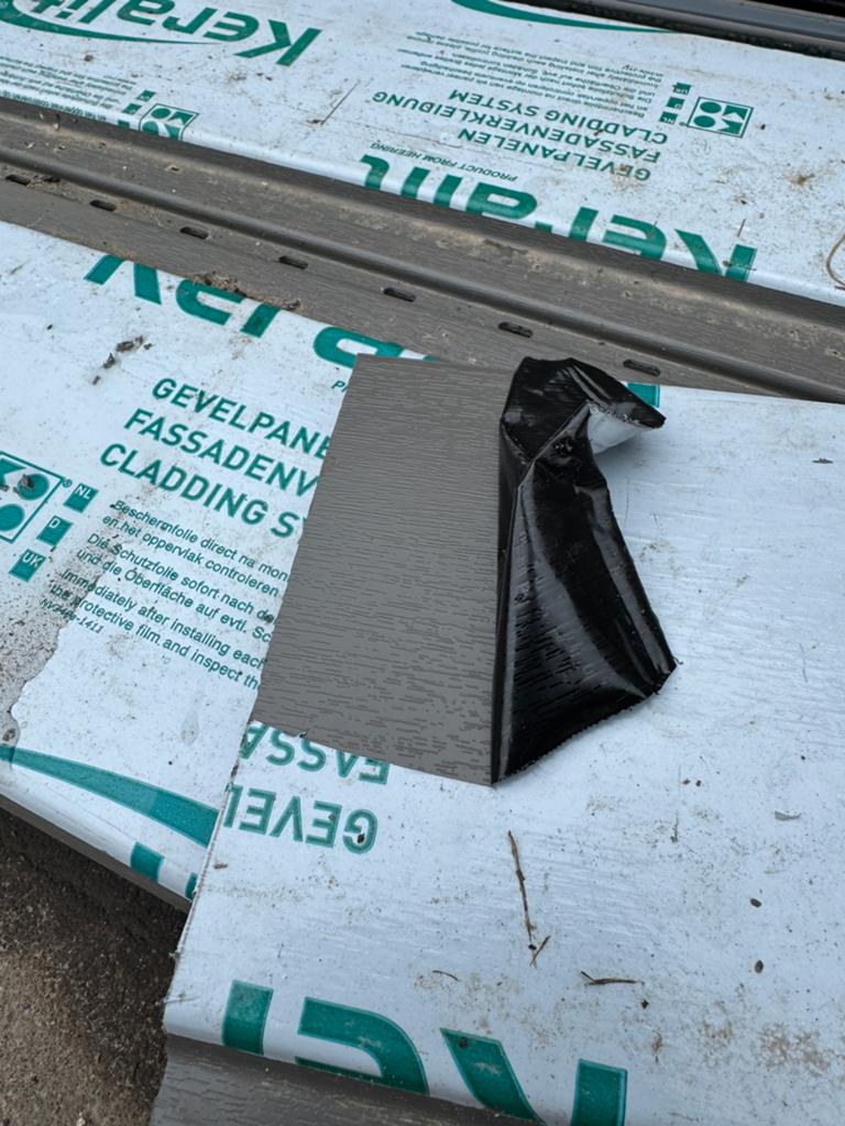 Keralit 143mm kwartsgrijs ral 7039, Overige materialen, Zo goed als nieuw, Minder dan 5 m², Ophalen