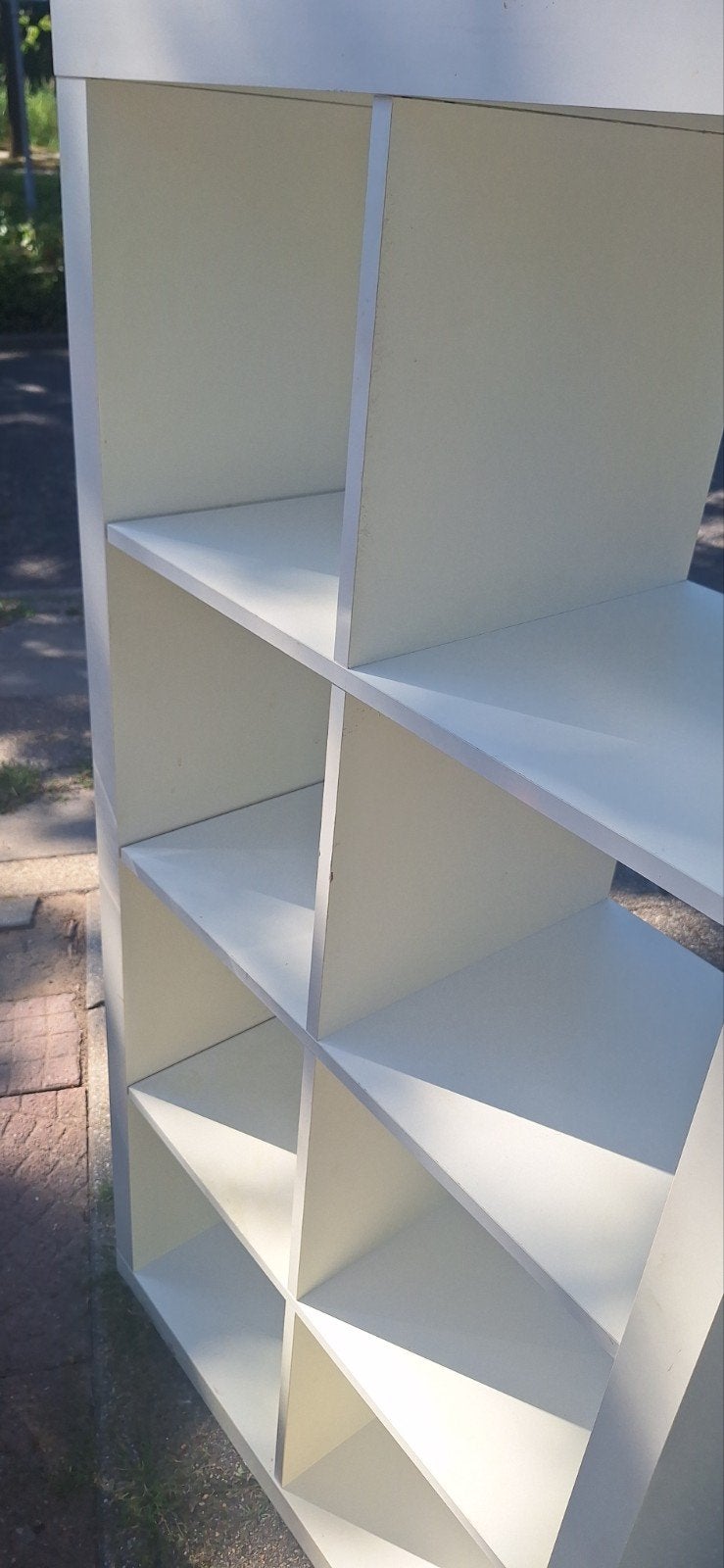 Witte Kallax/Expedit kast met 8 vakken - Functioneel, Ophalen, Met plank(en), Gebruikt, 100 tot 150 cm