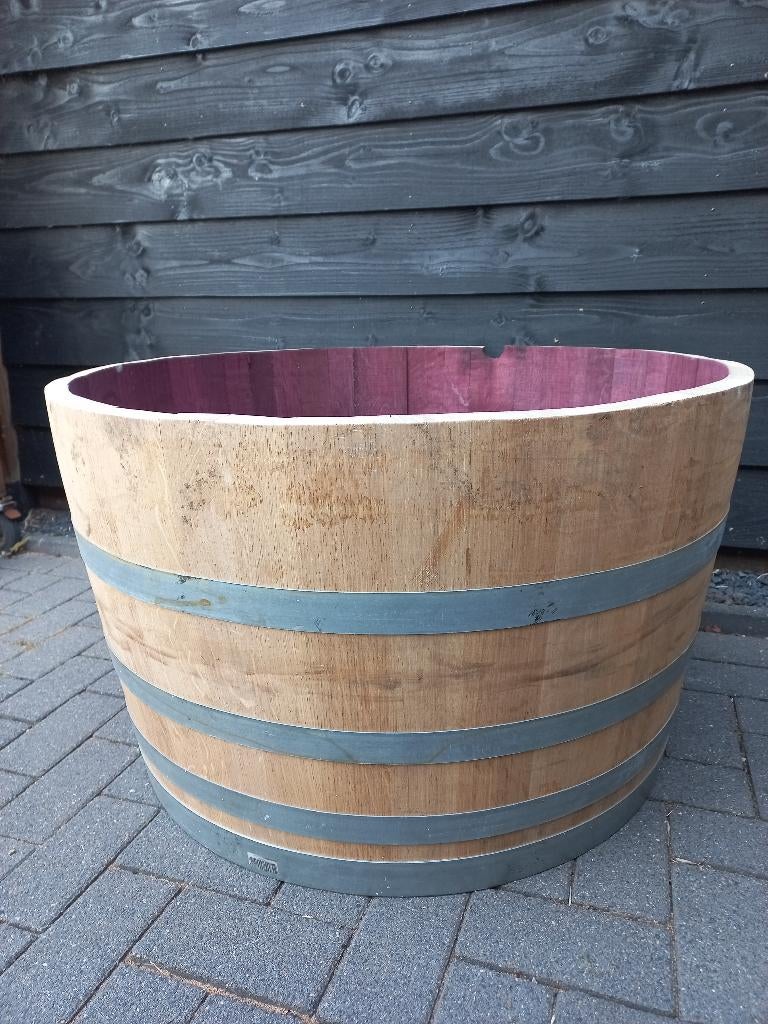 Half wijnvat 150 Liter Plantenbak Minivijver, Ophalen, Rond, Nieuw, Balkon