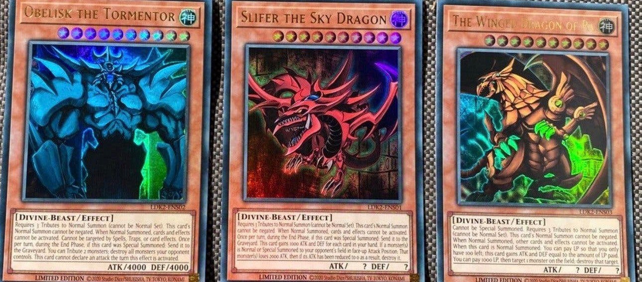 Yu-Gi-Oh! Legendary Egyptian God Card Set Mint -Near Mint !, Hobby en Vrije tijd, Ophalen of Verzenden, Zo goed als nieuw, Meerdere kaarten