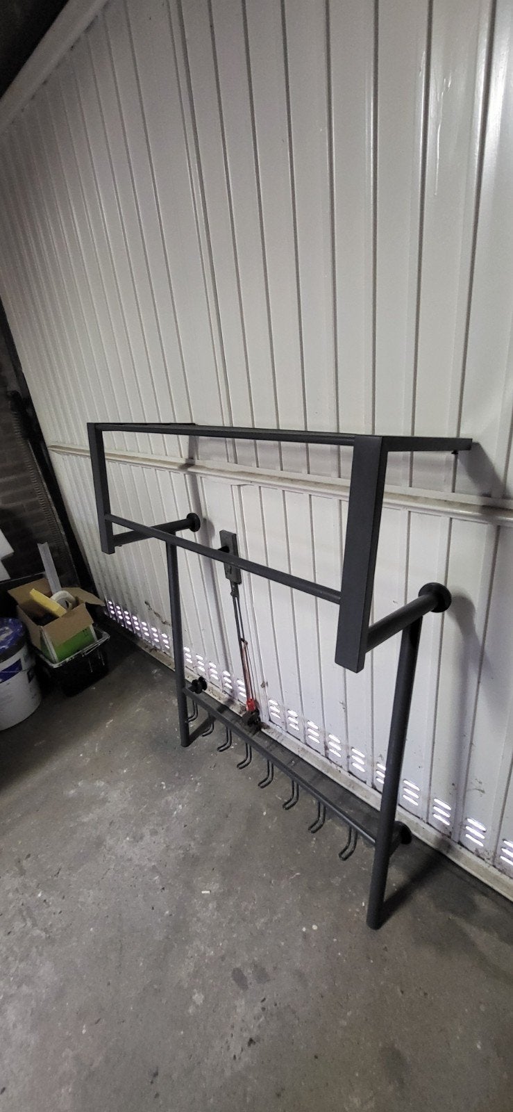 Grijs stalen kapstok 80 cm, Ophalen, Metaal, Wandkapstok, Minder dan 100 cm