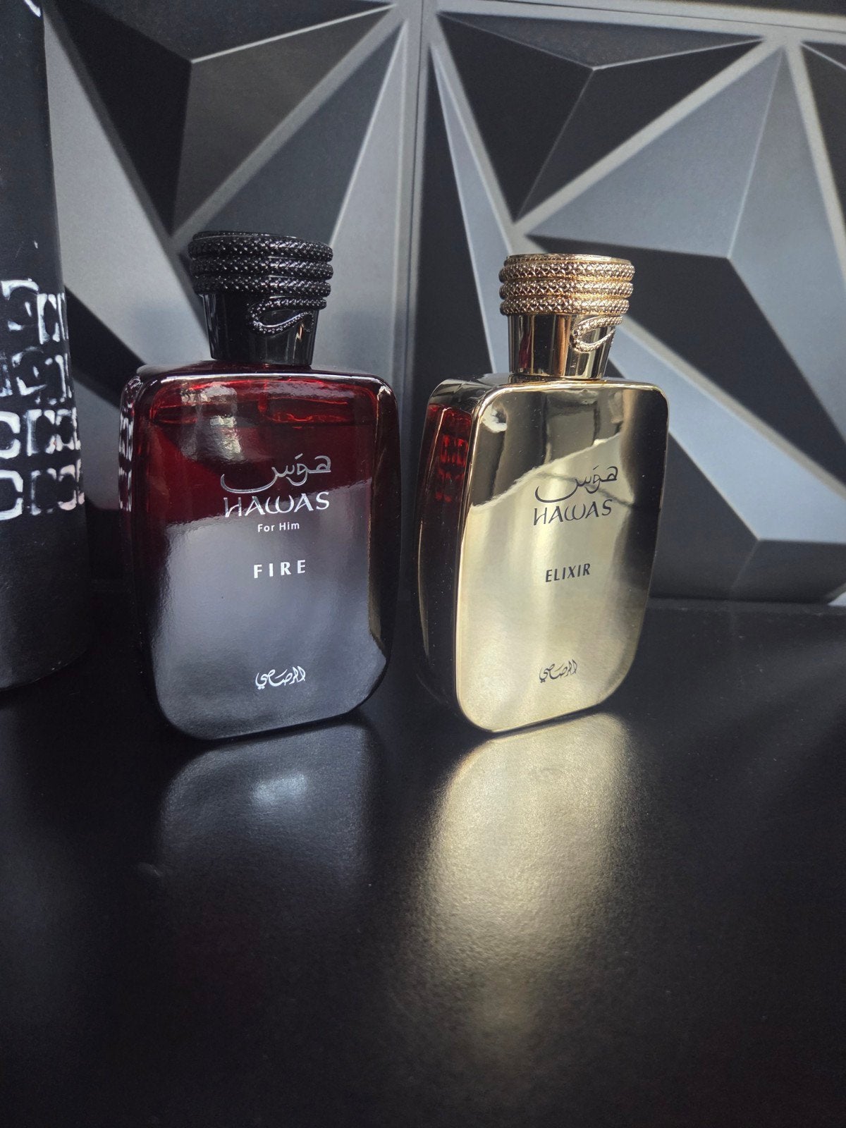 Rasasi Hawas Fire en Elixir 100 ml - Zo goed als nieuw, Ophalen of Verzenden, Zo goed als nieuw