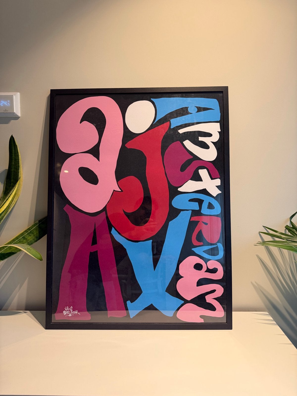 Hans Breuker Poster Ajax Amsterdam, Ophalen, Overig onderwerp, Papier/karton, Ingelijst