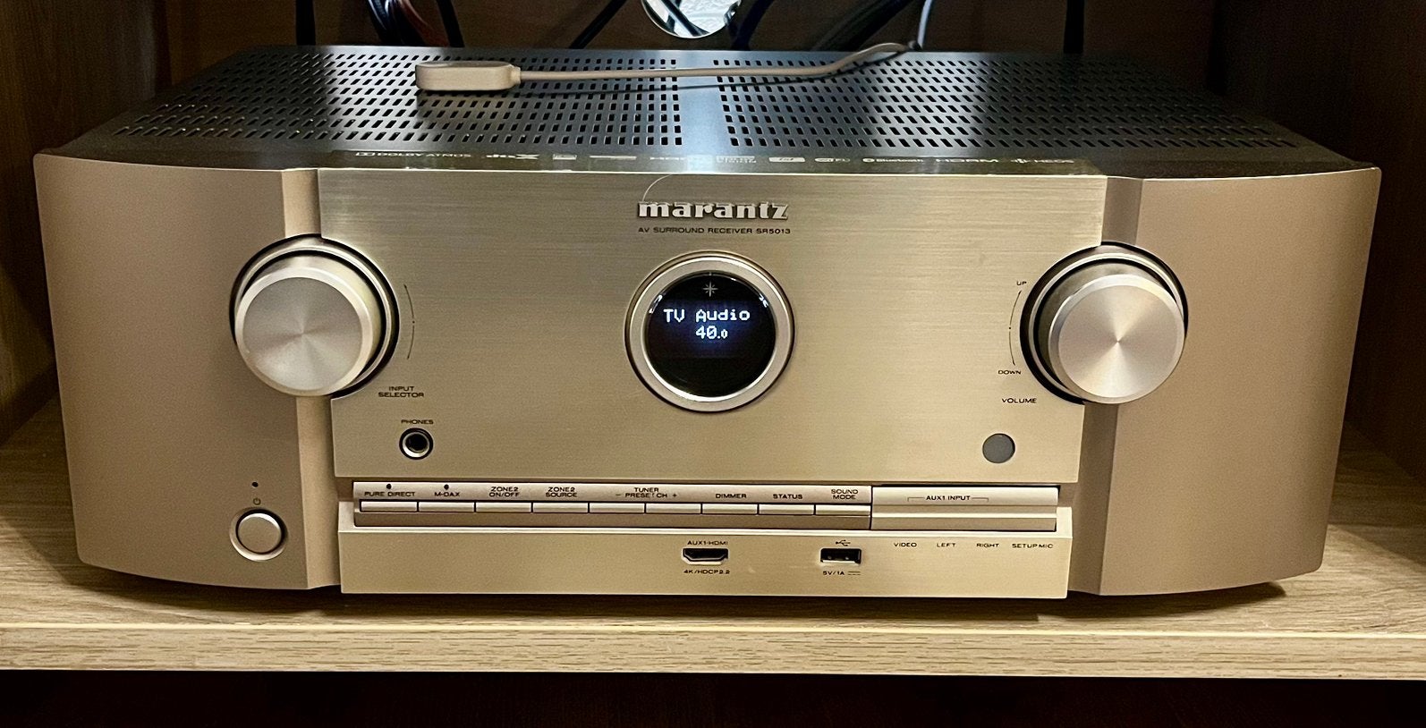 Marantz SR5013 7.2 Receiver – ZGAN + Doos & Audyssey Mic, Audio, Tv en Foto, Zo goed als nieuw, 120 watt of meer, Ophalen, Marantz