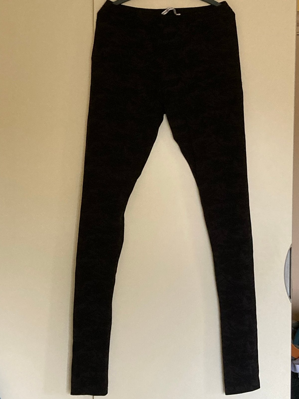 MONIQUE VAN HEIST Zwarte BROEK/legging met patroon - Maat M, Legging, Verzenden, Zwart, Maat 40/42 (M)