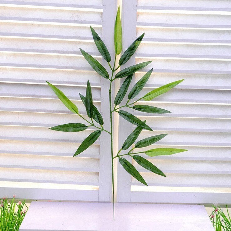50 Bamboe Takken / Bladeren Nep Kunstplant Bloem Sier Bamboo, Verzenden, Nieuw, Kunsttak