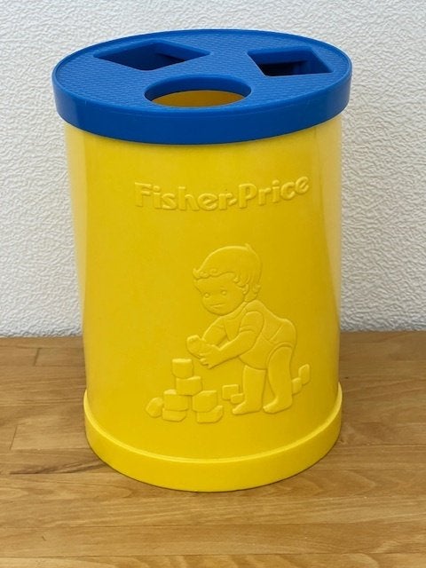 Vintage Fisher-Price vormsorteerder, ton met blokken, Ophalen, Gebruikt, Speelset