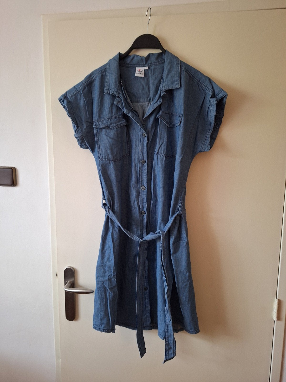 Dames jurk Casual ladies maat L, Ophalen of Verzenden, Maat 38/40 (M), Zwart, Boven de knie