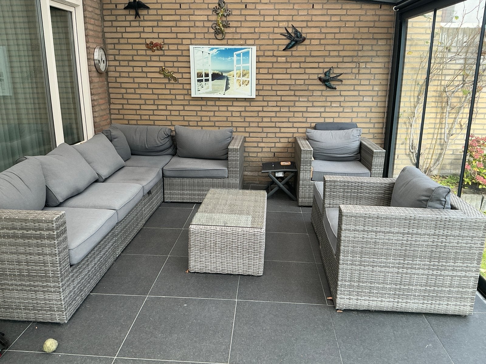 loungeset 8 persoons, Ophalen, Gebruikt, 8 zitplaatsen, Loungeset