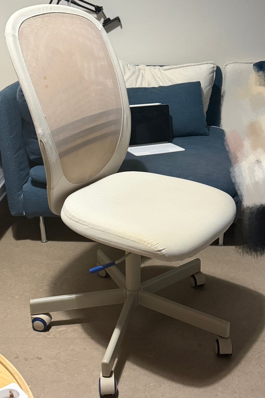ikea FLINTAN Office chair, beige, Ophalen of Verzenden, Zo goed als nieuw, Beige