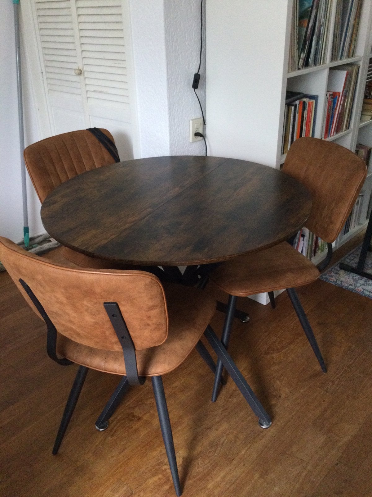 Ronde bistro/ eettafel 90cm. stoelen gratis erbij, Huis en Inrichting, Tafels | Eettafels, Ophalen, 50 tot 100 cm, Rond, 50 tot 100 cm