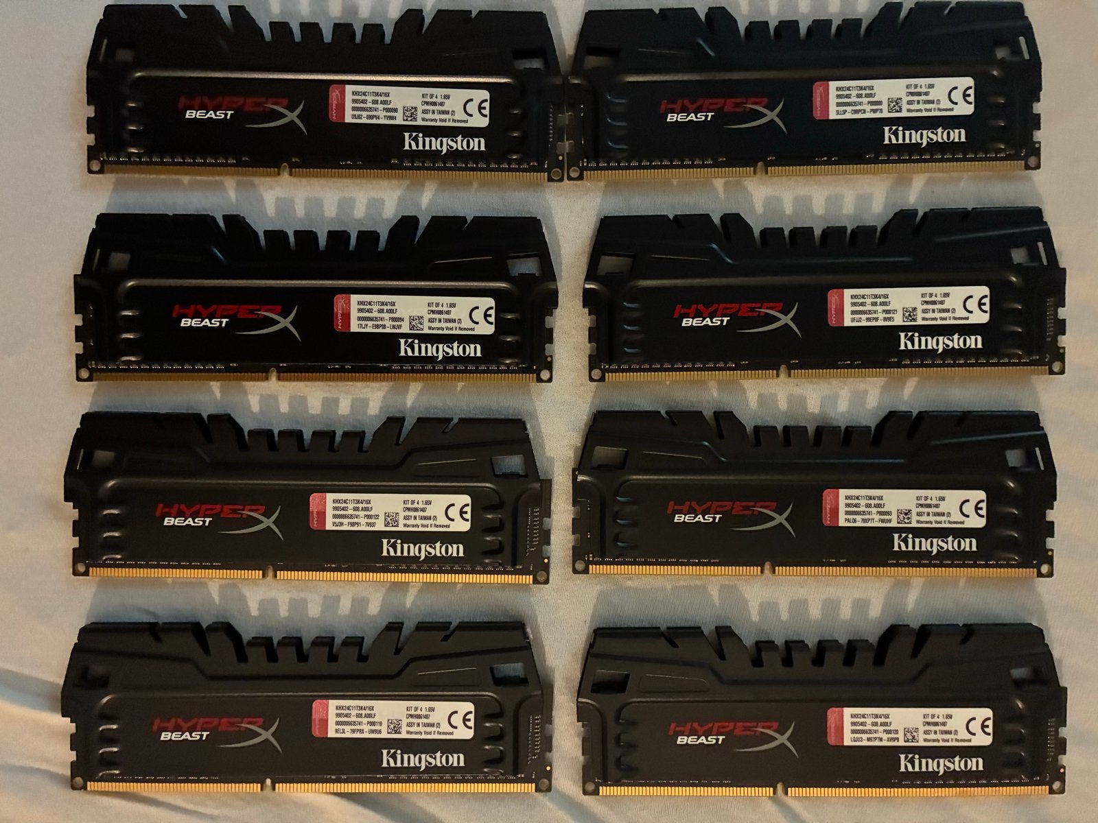 8x 4GB DDR3 2400MT/s RAM sticks - Totaal 32GB, Computers en Software, RAM geheugen, Ophalen, Gebruikt, 32 GB, DDR3