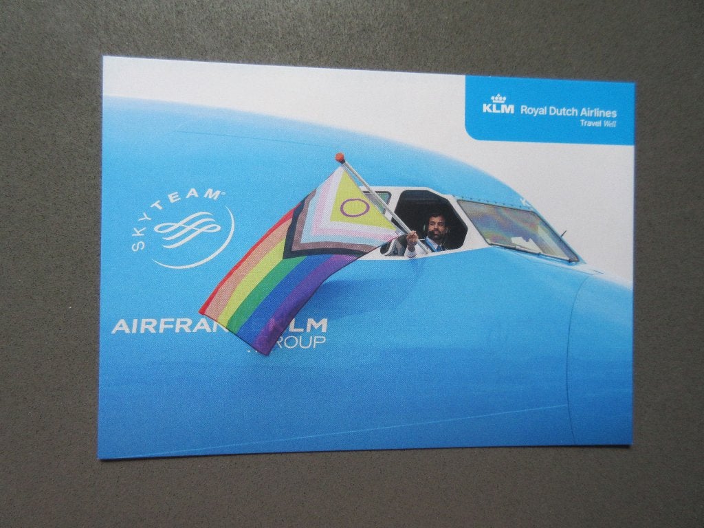 ANSICHTKAART KLM, ONGELOPEN, Verzenden, Nieuw, Kaart, Foto of Prent