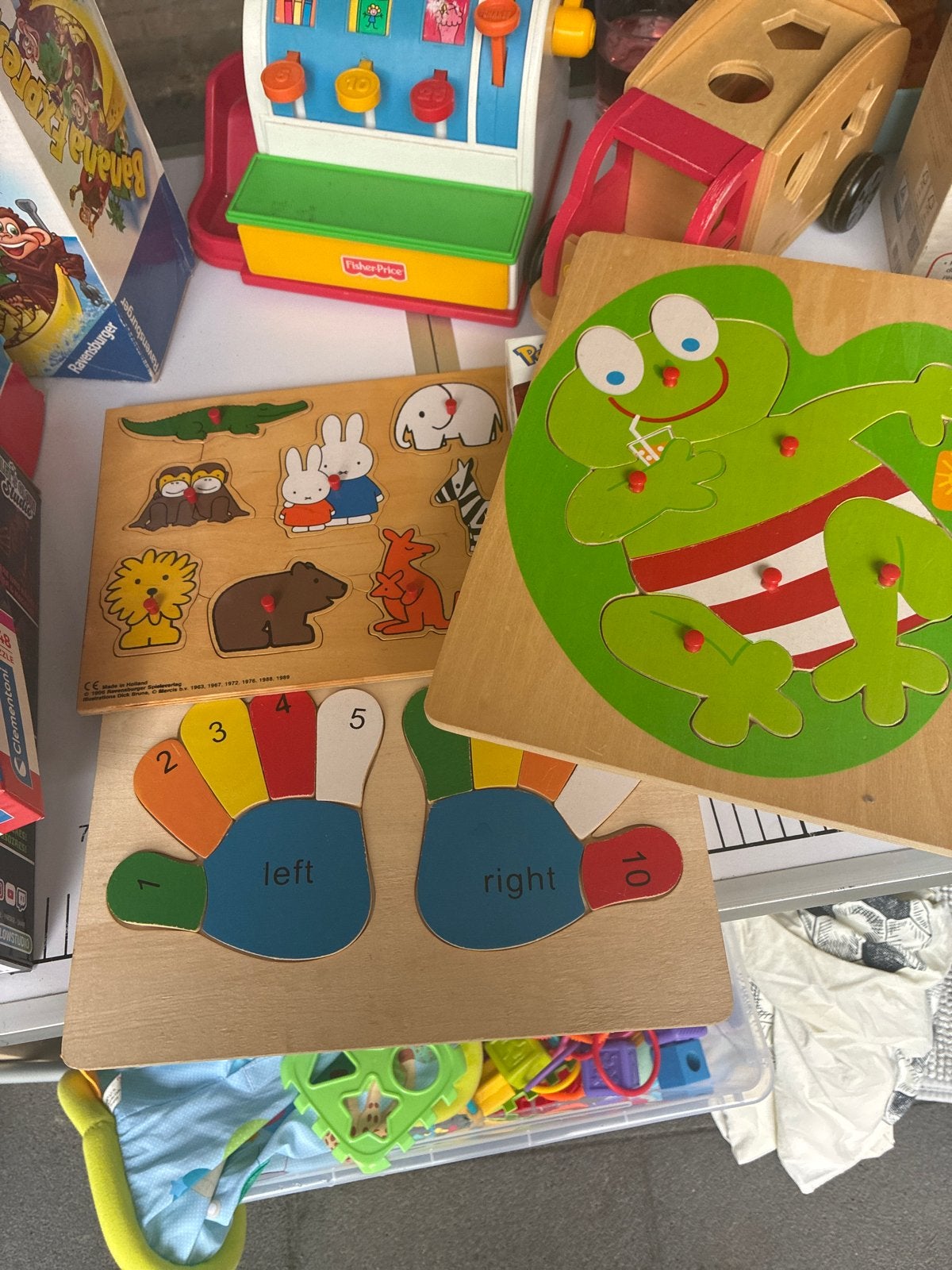 Houten puzzels en speelgoed, Ophalen, Gebruikt, Overige typen