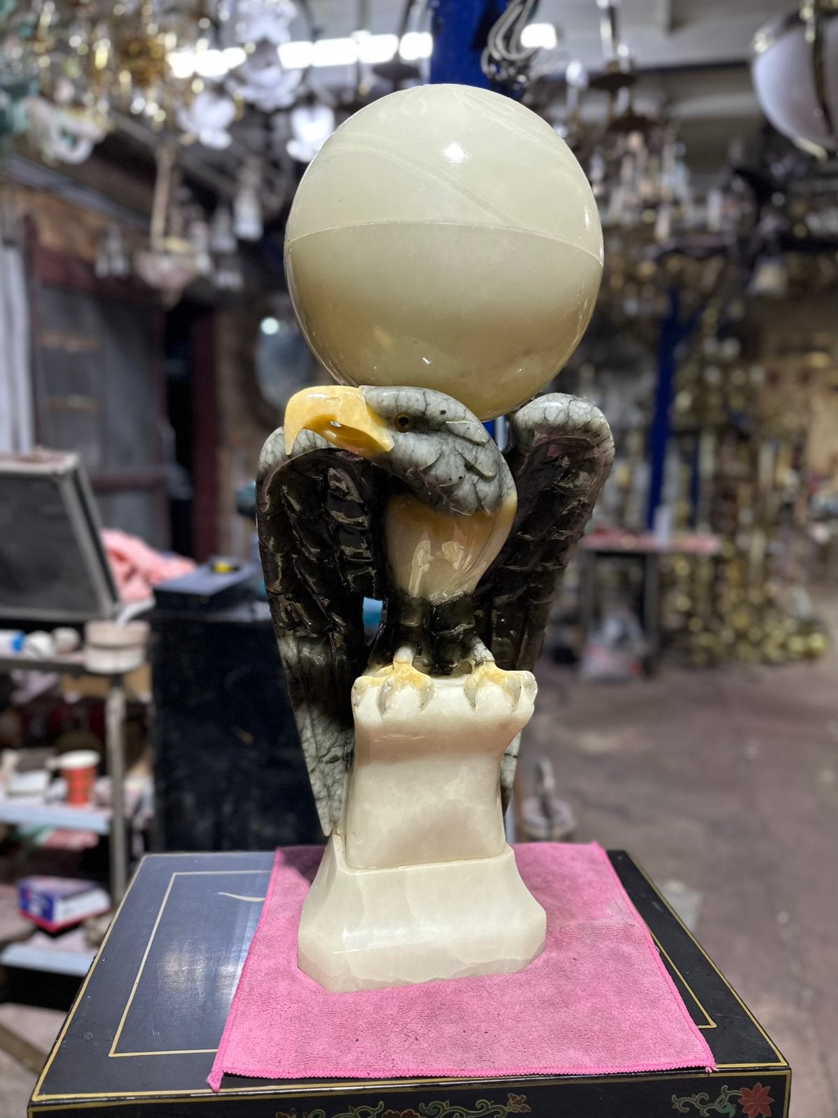 Zeer grote mooie marmeren arend 70CM, Ophalen of Verzenden