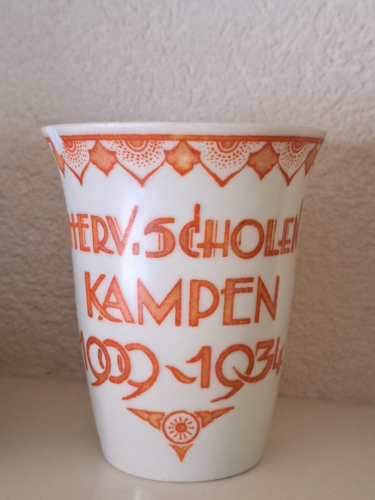 Herv. Scholen Kampen 1909-1934 Herdenkingsbeker, Ophalen of Verzenden
