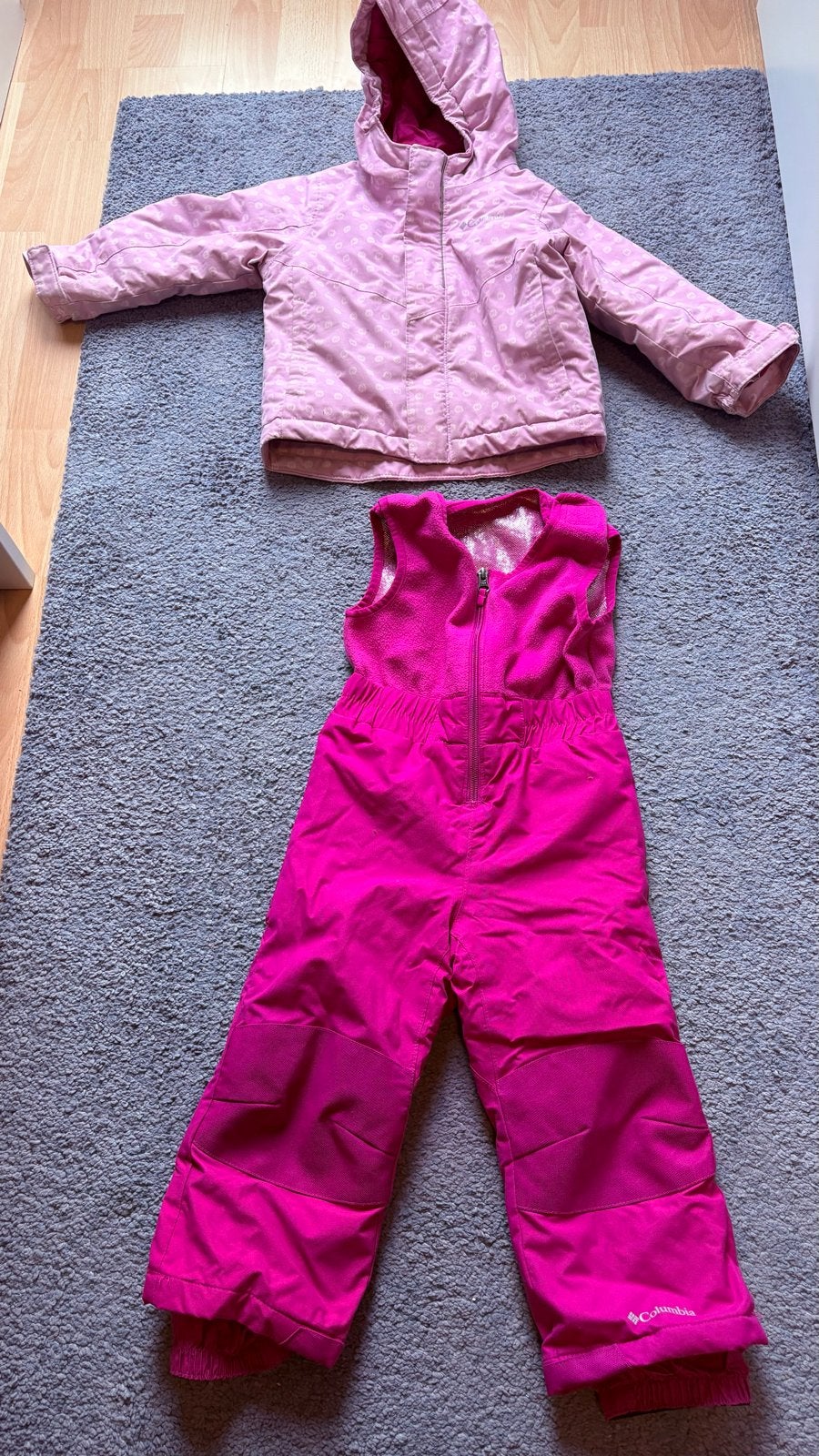 Columbia ski-jas en skibroek set voor kinderen, Ophalen, Gedragen, Pak