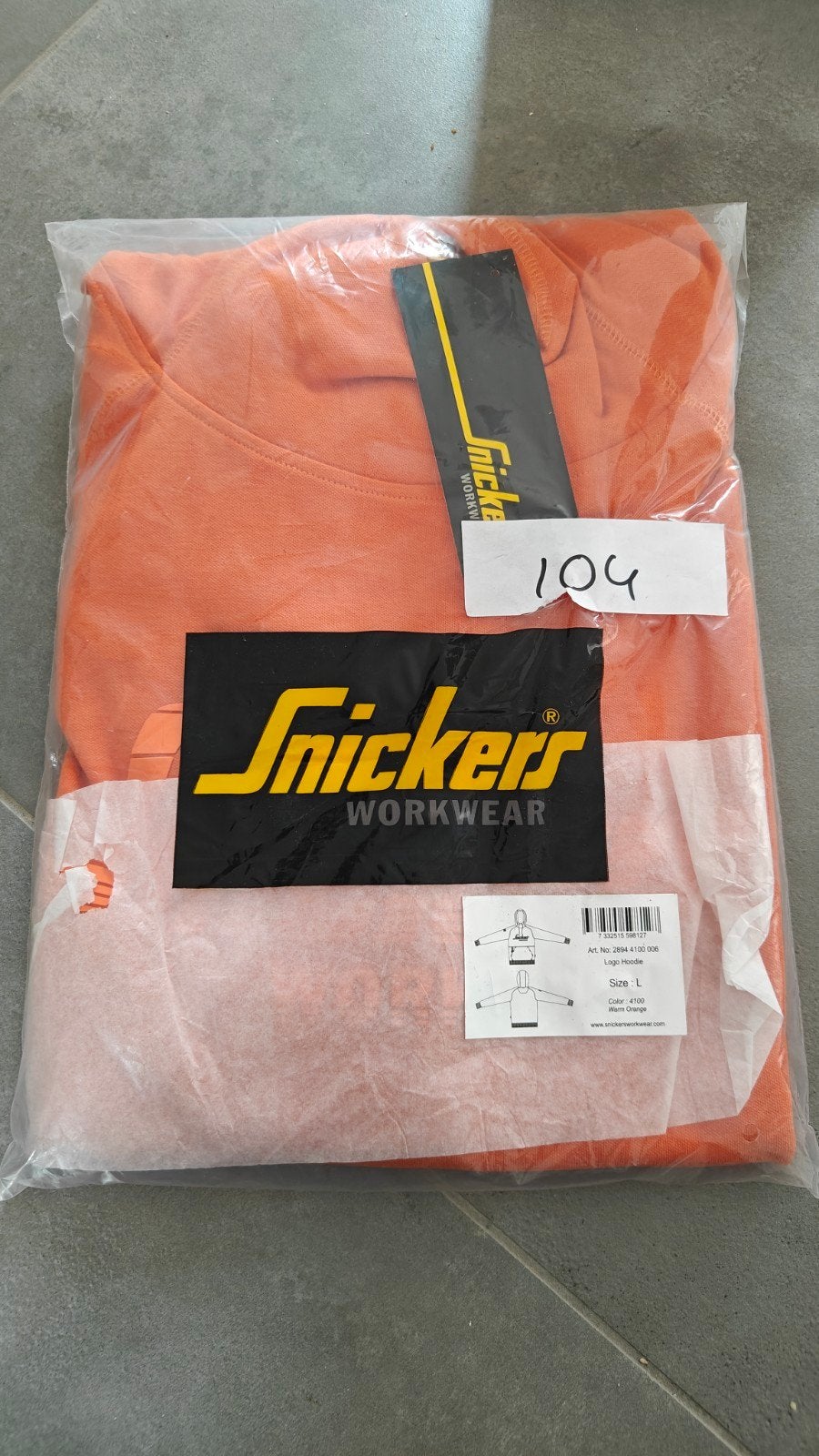 Snickers Workwear Hoodie - Maat L - Warm Oranje, Ophalen, Nieuw, Snickers Workwear