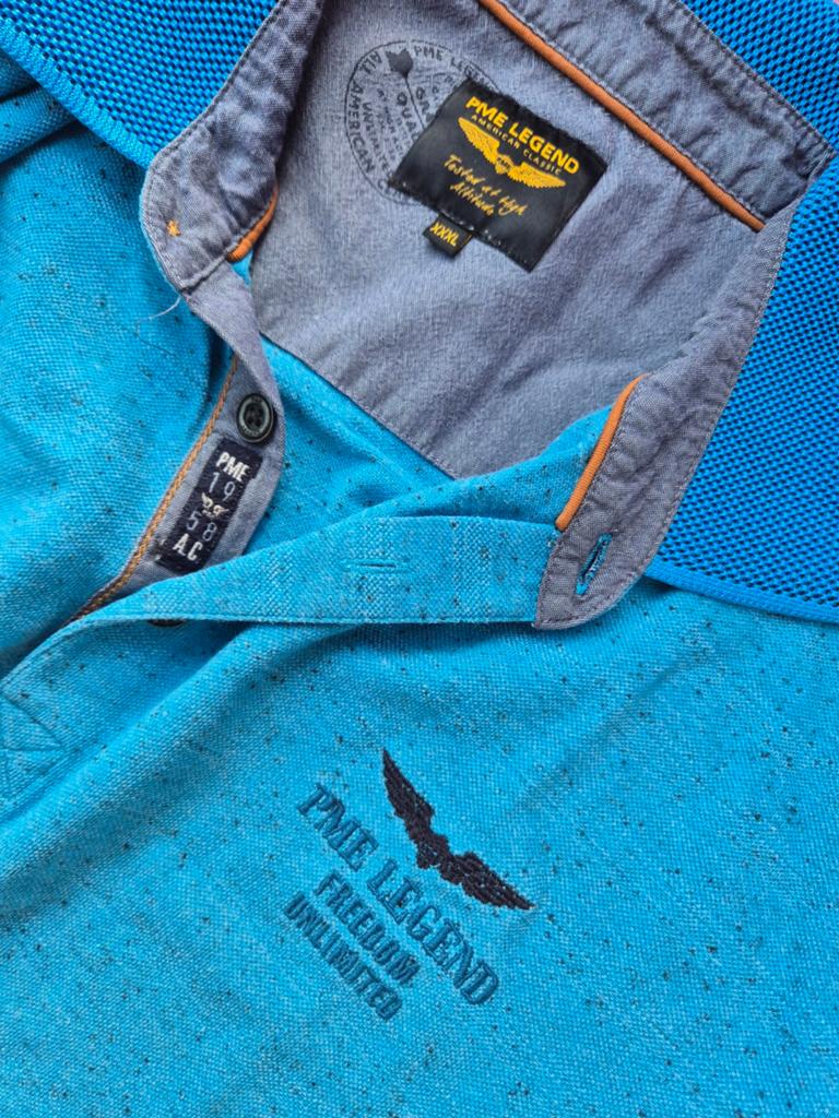 Pme Legend Pall Mall polo shirt Blauw maat XXXL, Blauw, ., Shirt, Ophalen of Verzenden