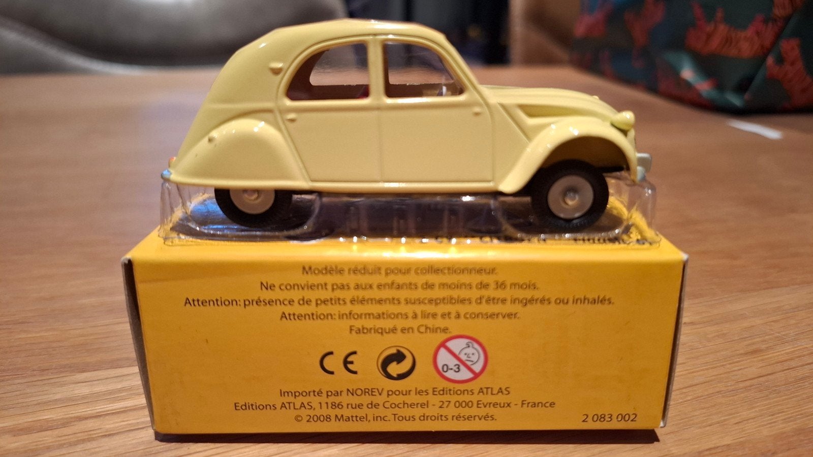 Dinky Toys Atlas 558 2 CV "Citroën" Modèle 61 - Geel, Ophalen of Verzenden, Nieuw, Auto