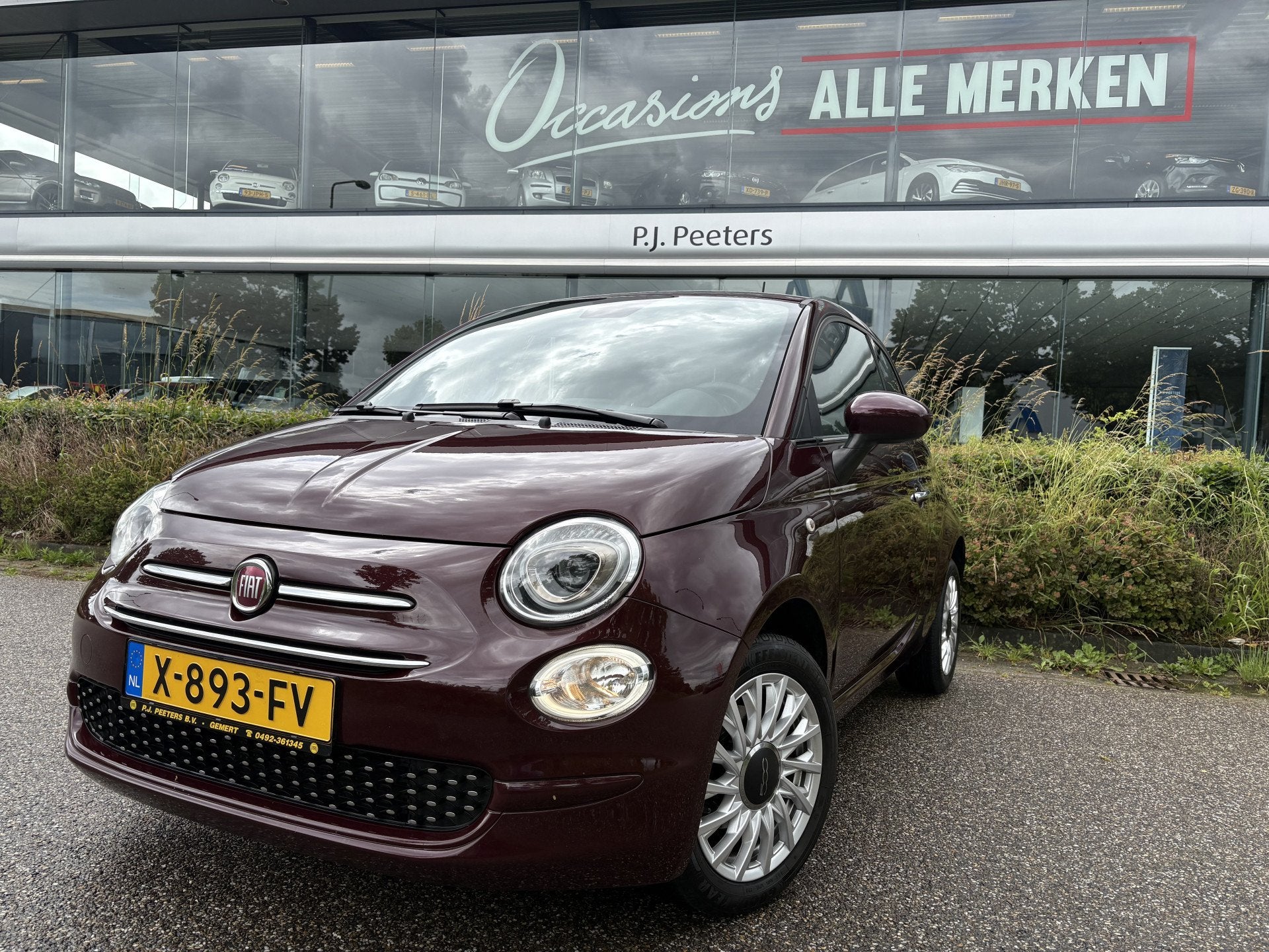 Fiat 500 1.2 lounge Airco - Apple carplay - Navigatie - Park, Auto's, Fiat, Voorwielaandrijving, Stof, Gebruikt, 4 cilinders
