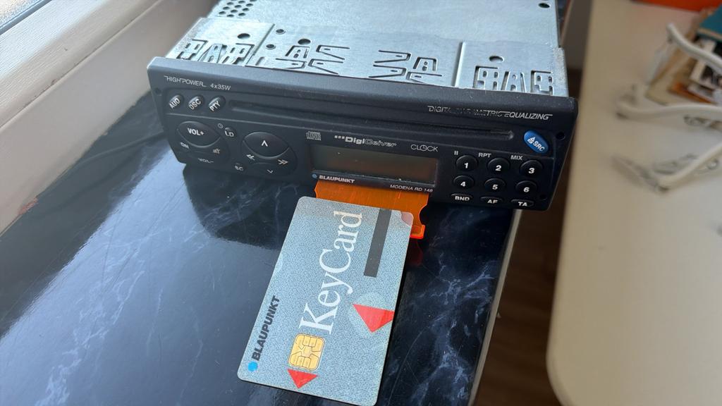 Vintage Blaupunkt Modena R148 autoradio met KeyCard, Ophalen of Verzenden, Gebruikt
