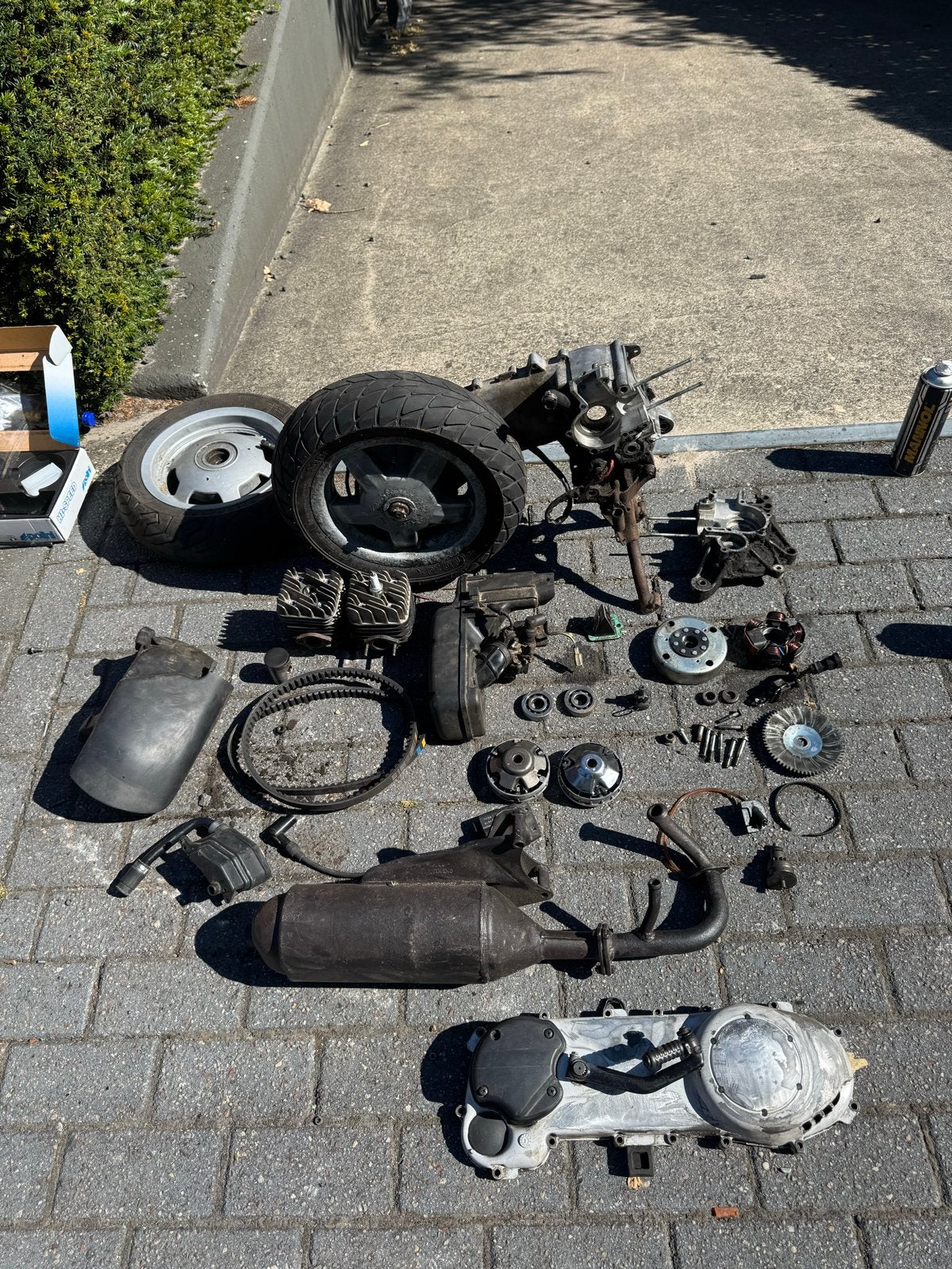 Scooter blok project 70cc, Ophalen