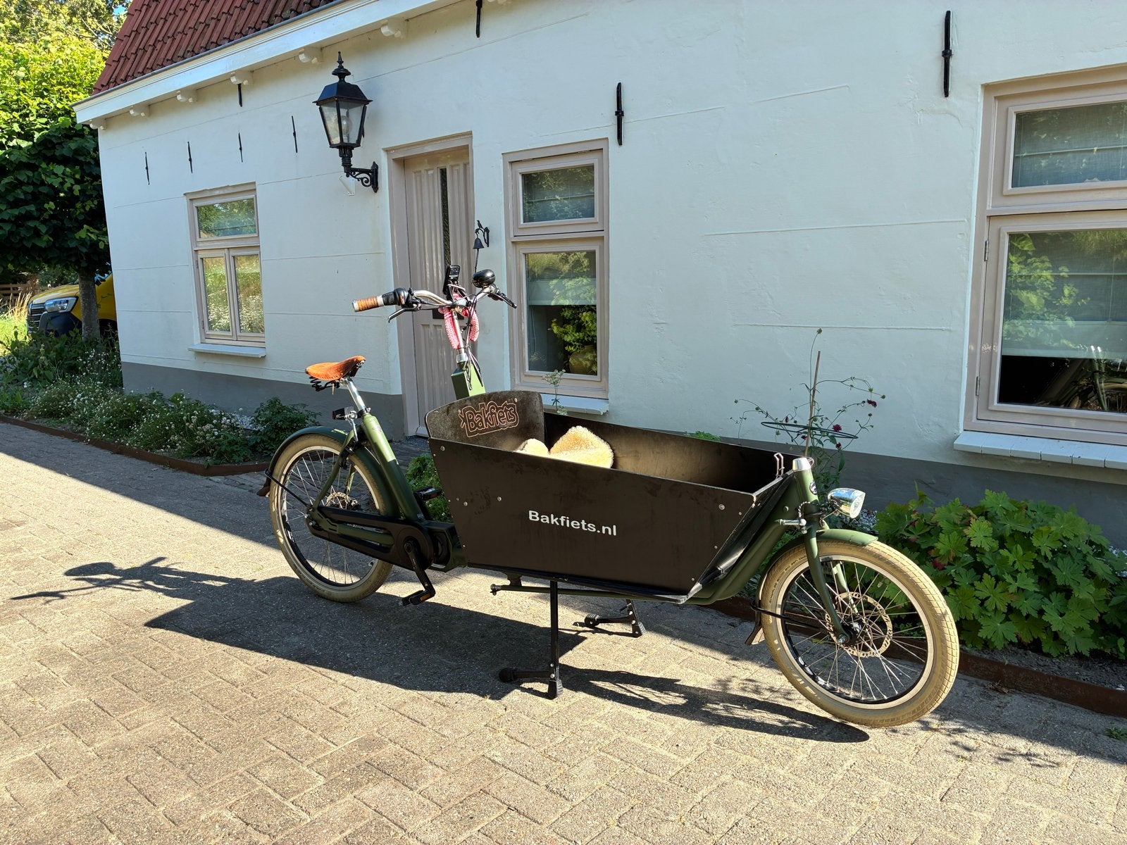 Elektrische bakfiets van Bakfietsnl, Fietsen en Brommers, Fietsen | Bakfietsen, Elektrisch, Zo goed als nieuw, 2 kinderen, Schijfrem
