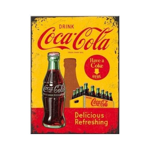 Coca Cola delicous refreshing koelkast magneet reclame deco, Verzamelen, Merken en Reclamevoorwerpen, Reclamebord, Info@deconoord.nl