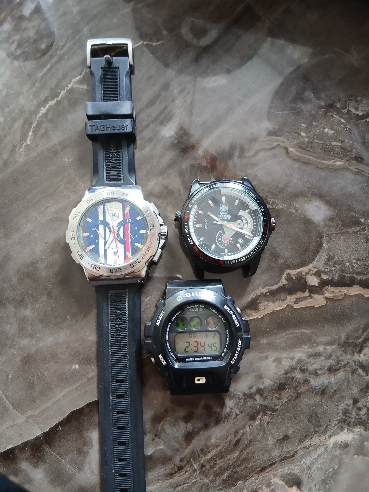 G-Shock en 2 horloges automatische, Verzenden, Staal, Overige merken, 1960 of later