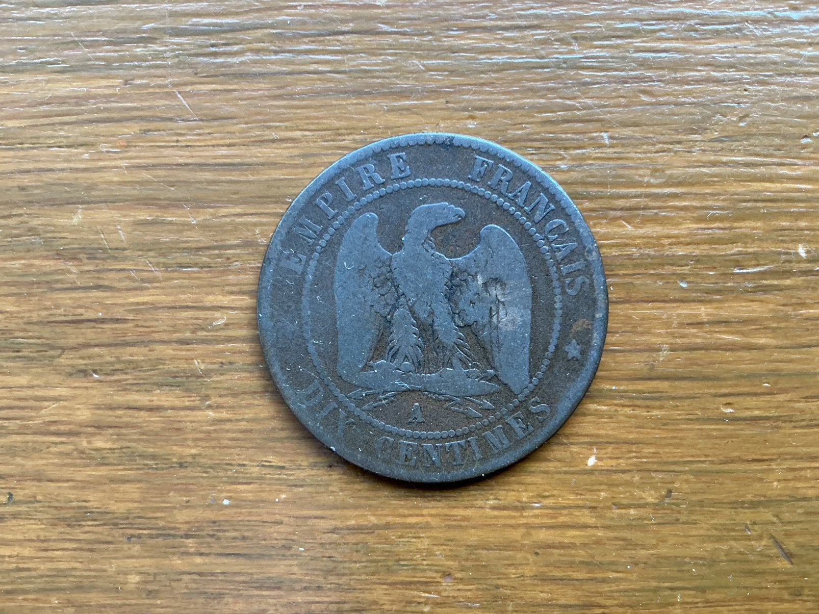 Munt Frankrijk 10 centimes 1855 Napoleon III, Ophalen of Verzenden, Frankrijk
