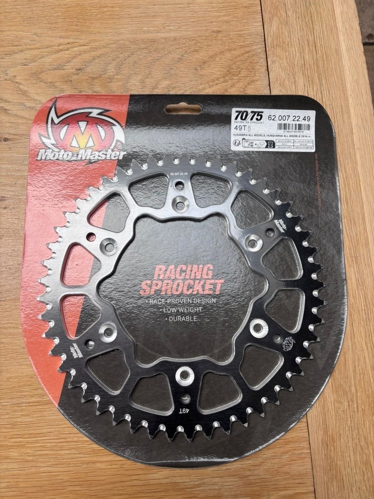 MotoMaster 7075 Aluminium achtertandwiel zwart - NIEUW, Ophalen of Verzenden, Nieuw, Overige typen