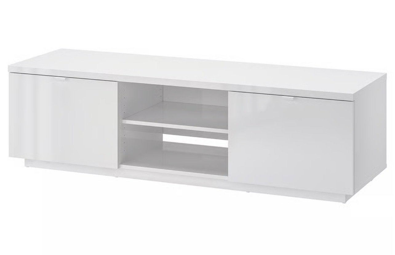 Witte TV-meubel met opbergruimte IKEA, Huis en Inrichting, Gebruikt, 150 tot 200 cm, Ophalen of Verzenden, Minder dan 100 cm
