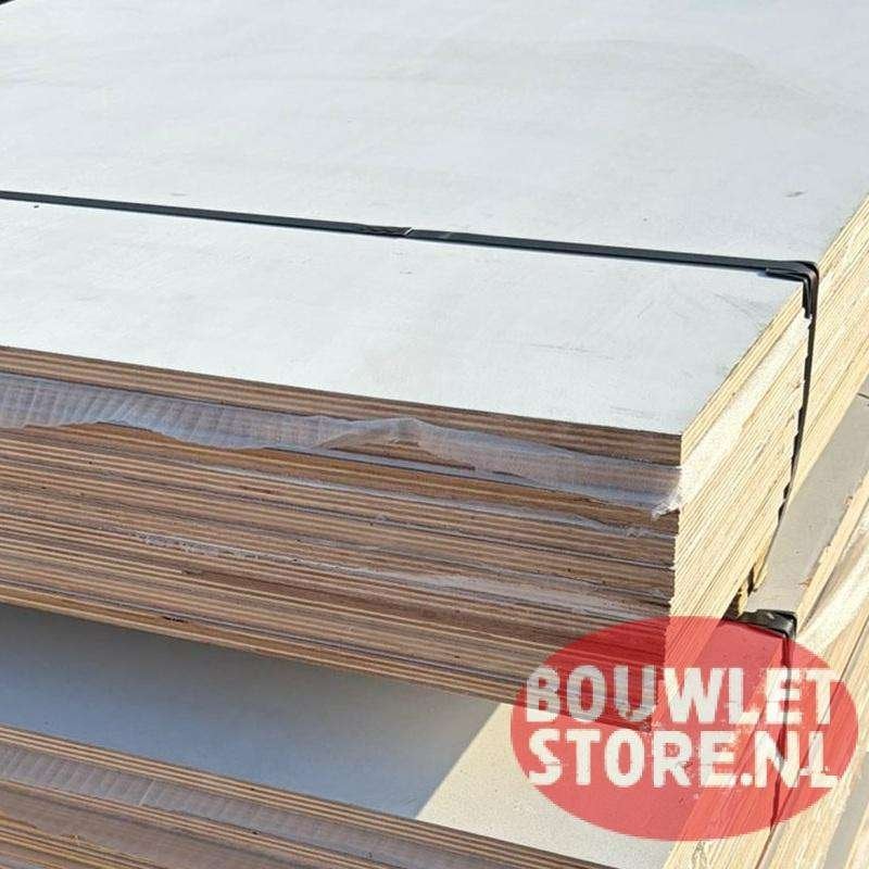 Multiplex 18 mm | Hardhout Indonesisch IHP | Wit gegrond, Niet ingevuld, Multiplex, Minder dan 20 mm, Niet ingevuld