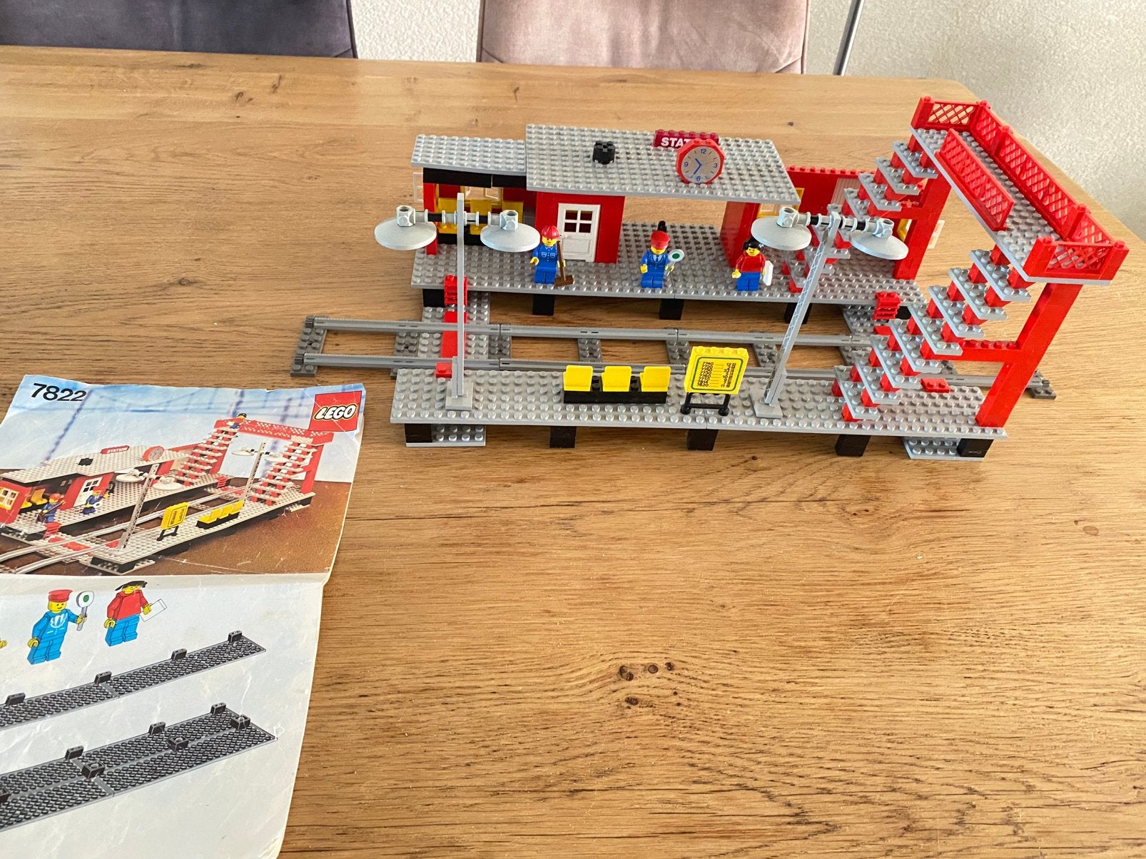 Lego 12v trein station 7822, Gebruikt, Lego, Ophalen of Verzenden, Compleet