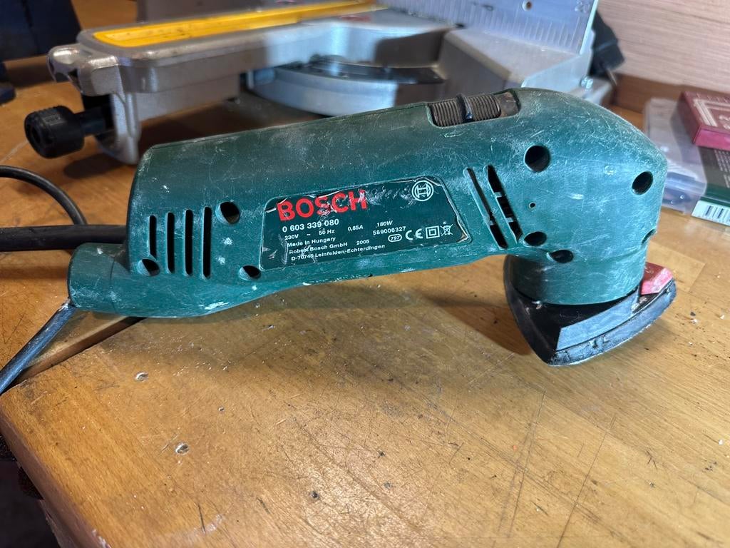 Bosch (delta) schuurmachine, Doe-het-zelf en Verbouw, Ophalen, Gebruikt, Minder dan 600 watt, Overige typen