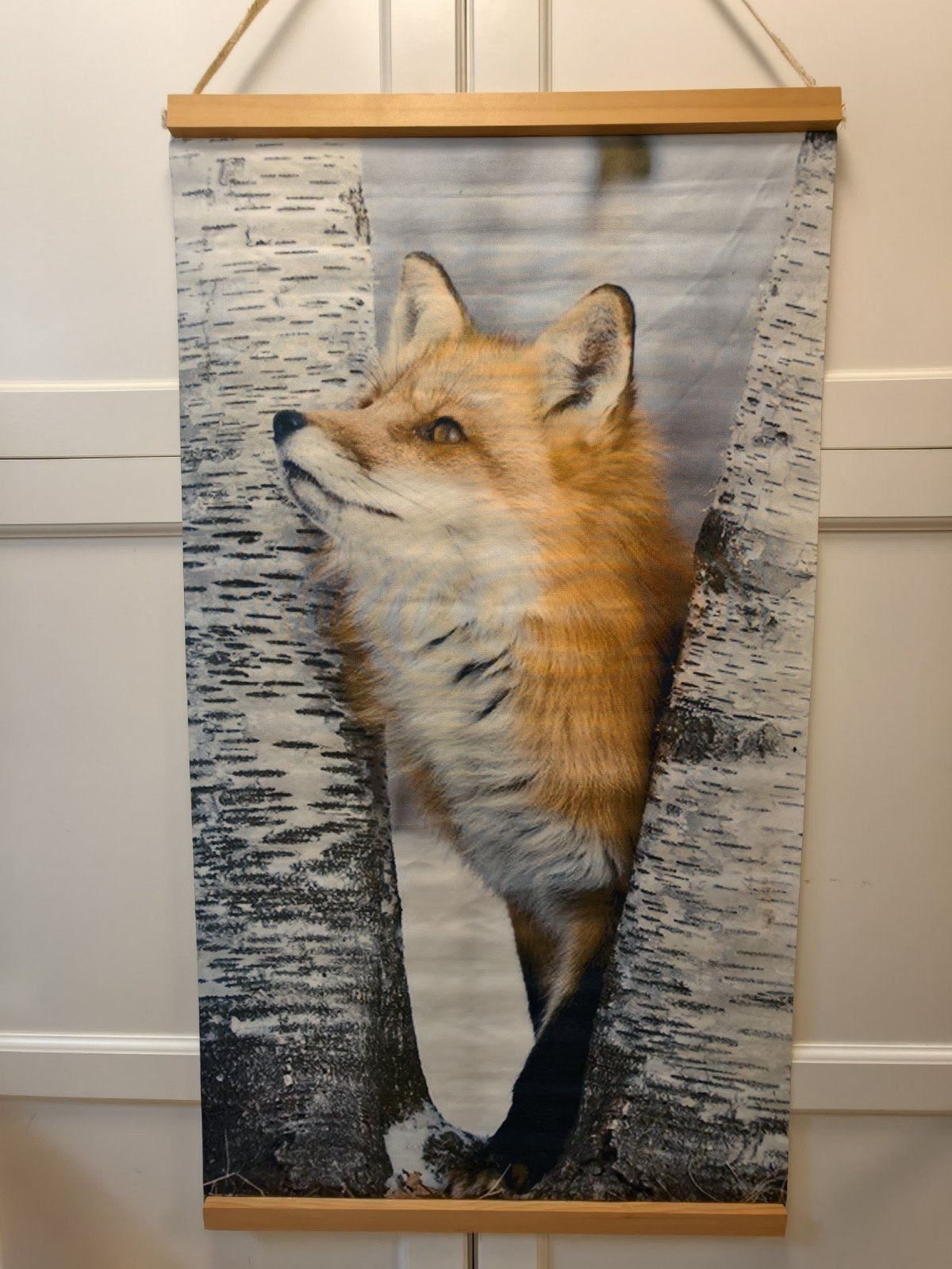 Canvas doeken met 3 verschillende dieren, Wandhanger, Meerkleurig, Textiel, Nieuw